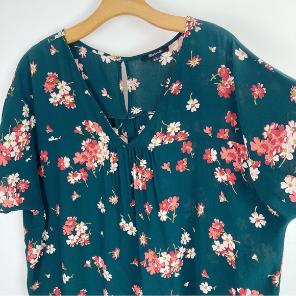 Madewell Rhyme Top in Spruce Blooms Size Large - Picture 8 of 11